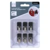 crochets adhésif permanent inox carre 6 pieces Accessoires