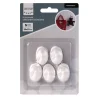 crochets permanent adhésif 5 pieces oval blanc Accessoires