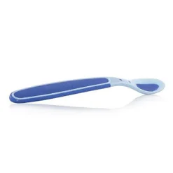 New Cuillères thermosensibles patentées à bord doux - bleu -3p - 3m+ Ustensiles De Repas