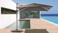 Outlet Cyprus parasol gris / taupe 3x3 m Parasols|Meubles De Jardin