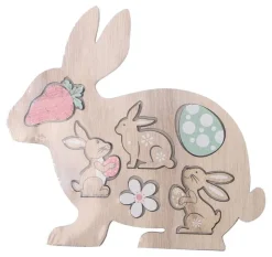 Online Décoration figurines lapin de pâques en bois Décoration De Pâques