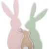 Hot Décoration lapin familial en bois 22cm Décoration De Pâques