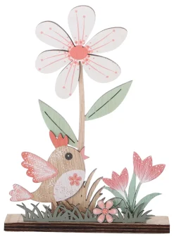 Sale Décoration tableau oiseau en bois 17,5cm Décoration De Pâques