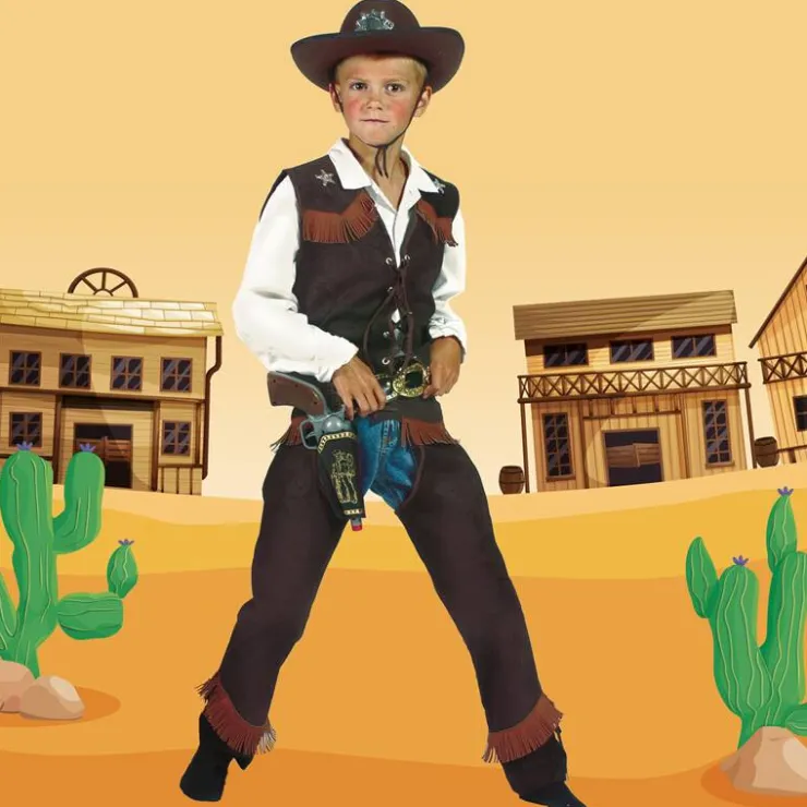 Sale Déguisement Cow-boy Chaps - Taille 128 Enfant Déguisements Enfants