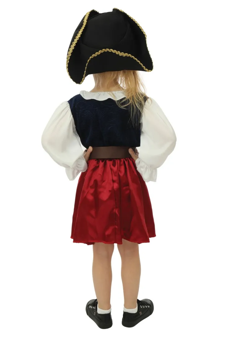 Online Déguisement de pirate avec chapeau fille - 3 pièces - Bleu - 3-4 ans Enfant Déguisements Enfants
