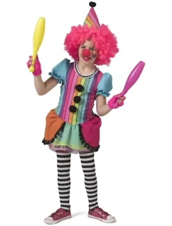 Clearance Déguisement enfant Clown arc-en-ciel Fille - Taille 104 Enfant Déguisements Pour Bébés Et Jeunes Enfants