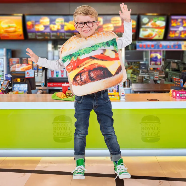 Sale Déguisement enfant Hamburger en mousse - Taille unique Enfant Déguisements Enfants