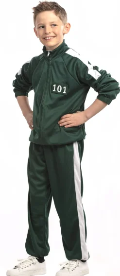 Discount Déguisement Enfant Joueur Squid Game Homme - Vert - Taille 140 Enfant Déguisements Enfants