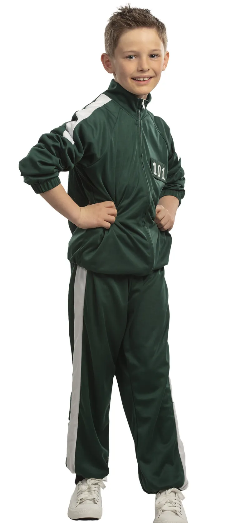 Discount Déguisement Enfant Joueur Squid Game Homme - Vert - Taille 140 Enfant Déguisements Enfants