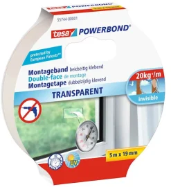 Double-face de montage 5 m x 19 mm Transparent Rubans Adhésif