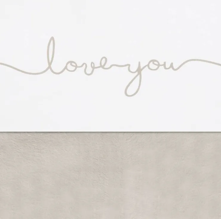 Discount Drap 120 x 150 cm Love You Nougat Coton Linge De Lit