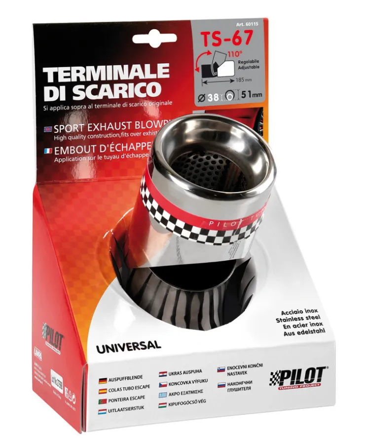 Outlet Embout D' Échappement Réglable TS-67 Accessoires Voiture