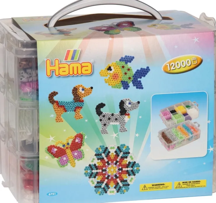 New Ensemble de perles à repasser Hama dans une boîte de tri 12000 pcs Artisanat