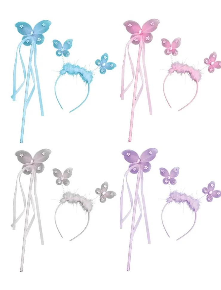 Sale Ensemble papillon diadème + bâton - 4 couleurs différentes Accessoires