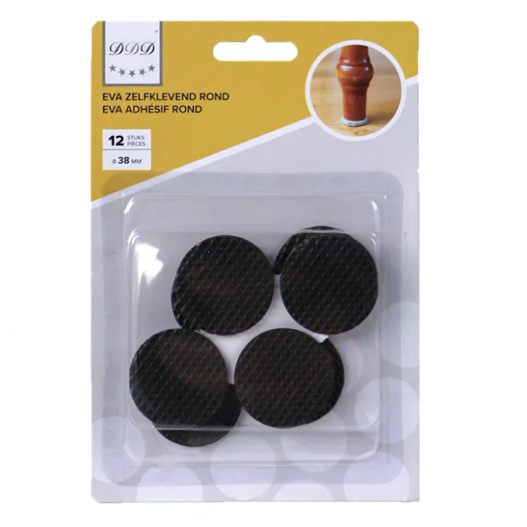 Online Eva adhésif rond noir 38 mm - 12 pièces Des Ferrures De Meubles Et De Portes