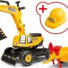 pelleteuse JCB avec remorque et casque Vélo Et Conduite