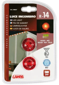 Discount Feu de LED 24V rouge - 2 Pièces Éclairage