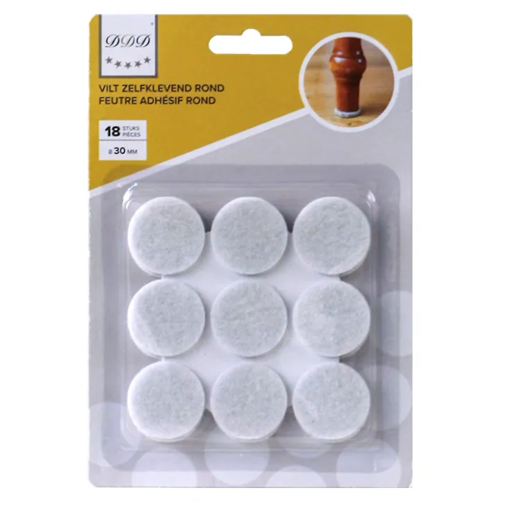 feutre adh 30 mm rond blanc 18 pieces Des Ferrures De Meubles Et De Portes