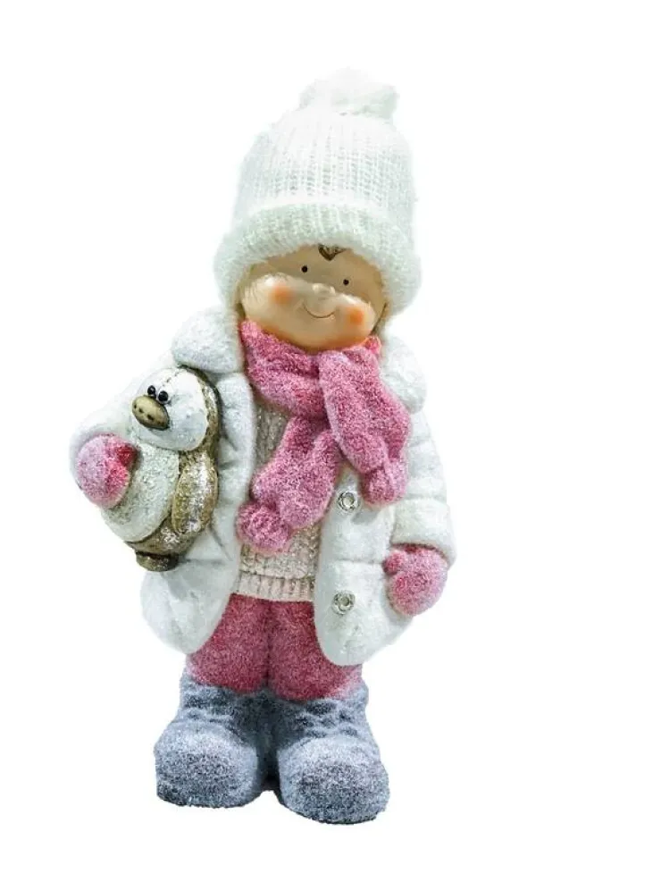 New FILLE HIVER THEA 44CM Statues, Figurines Et Maisons