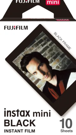 Hot Fujifilm Instax Mini film avec cadre noir - 10 Poses Accessoires Appareil Photo