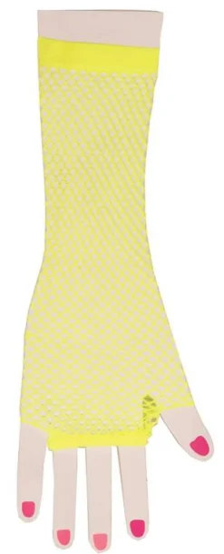 Clearance Gant En Résille Jaune Accessoires