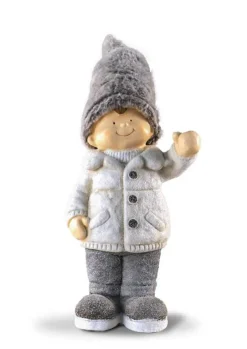 New Garçon avec grand bonnet 25x73 cm Statues, Figurines Et Maisons