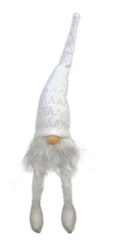 New Gnome blanc avec pattes suspendues47cm Statues, Figurines Et Maisons