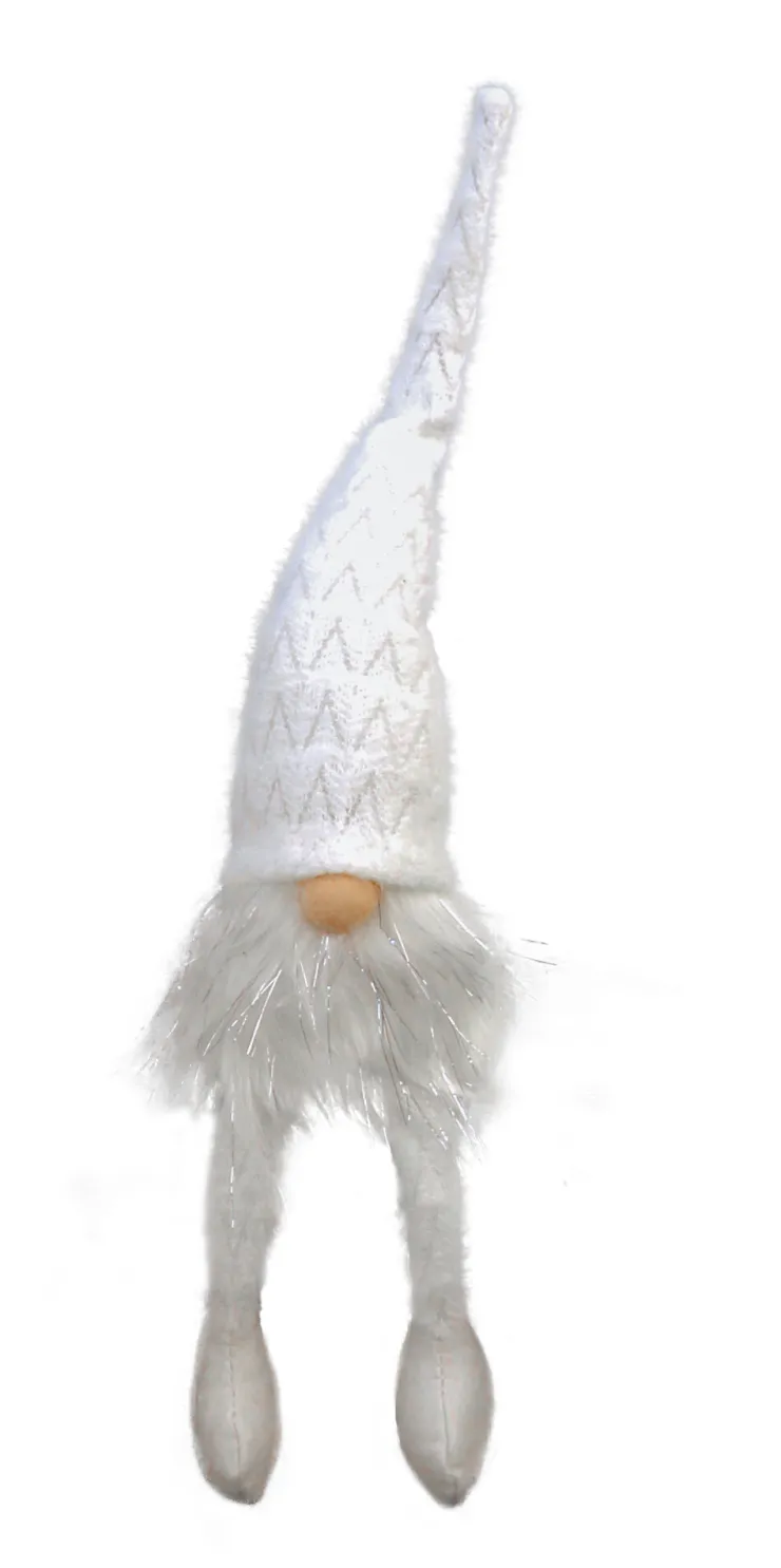 New Gnome blanc avec pattes suspendues47cm Statues, Figurines Et Maisons