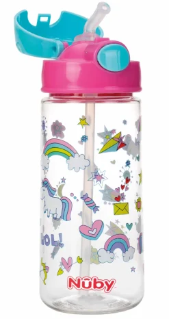 Clearance Gobelet avec paille Tritan 540ml rose Ustensiles De Repas