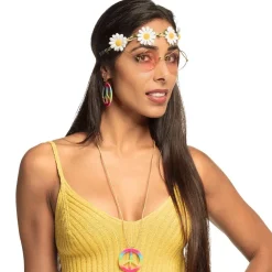 Clearance Hippie Set Flower Power - bandeau + lunettes + pendants d'oreille + collier Accessoires
