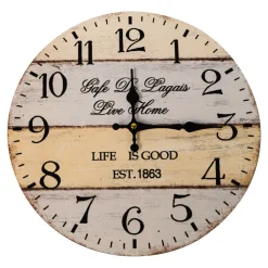 Online Horloge murale Life is good 34 cm Décoration Murale