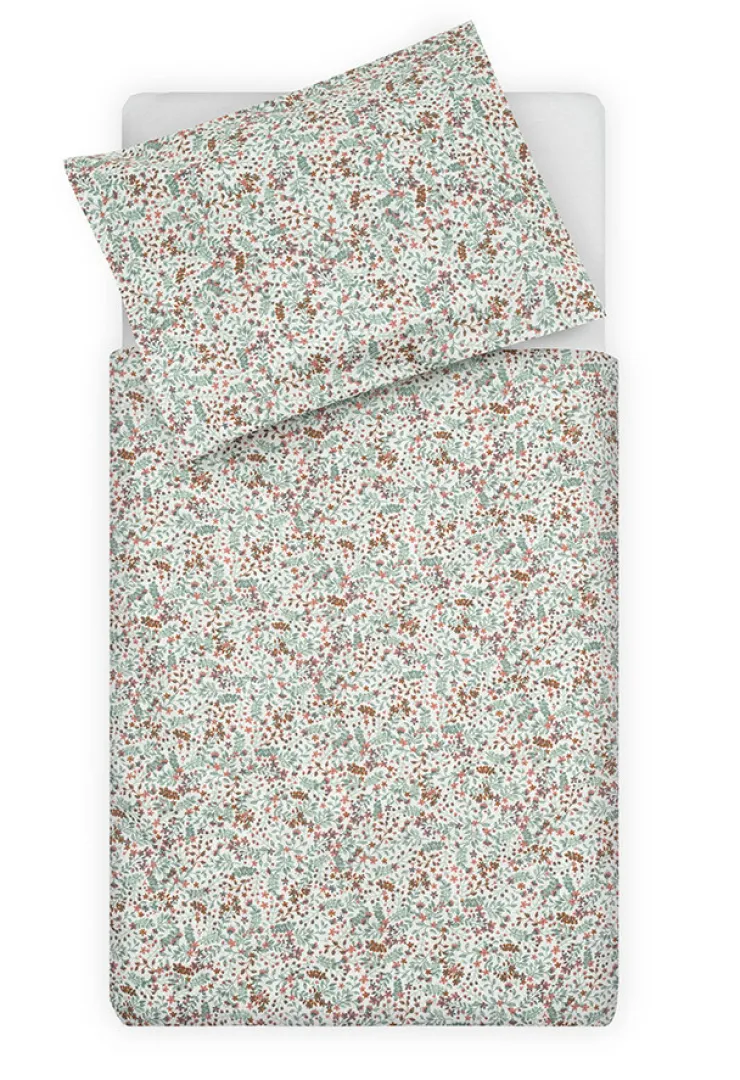 Best Housse de Couette + Taie 100 x 140 cm Bloom Coton Linge De Lit