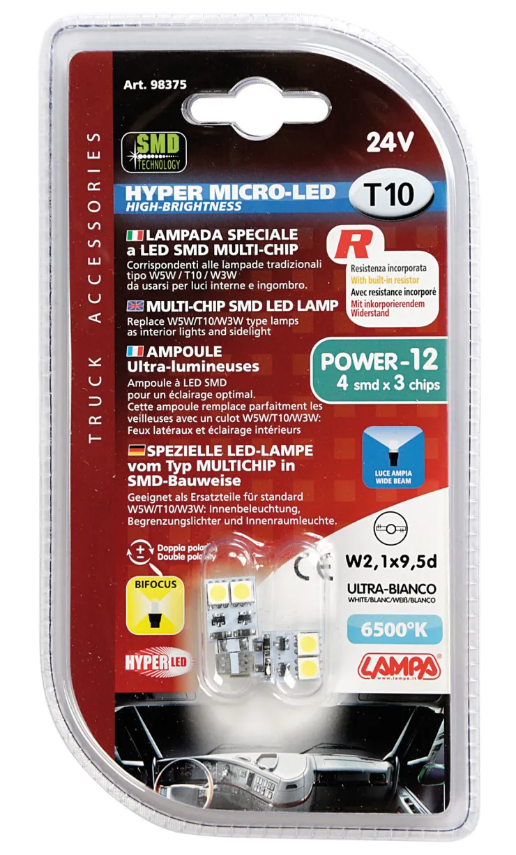 HYPER-LED T10 4 SMD Éclairage