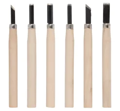 Jeu de ciseaux à bois mini 6 pièces Burins