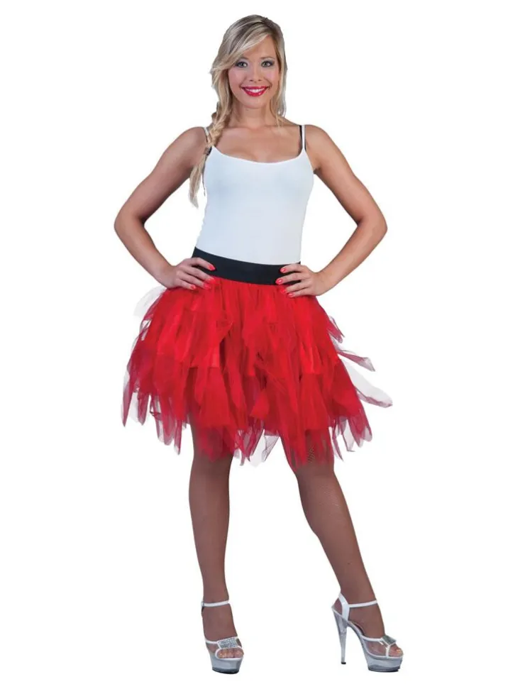 Hot Jupe en Tulle Rouge Femme - Taille Unique Déguisements Adultes