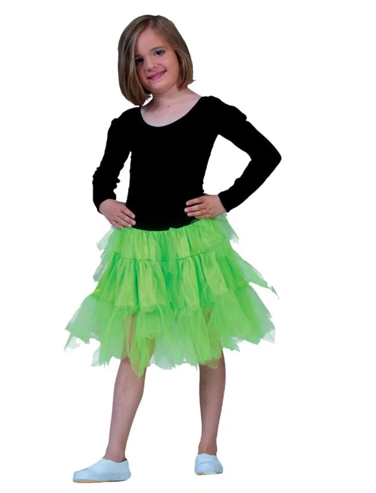 Hot Jupe en Tulle Vert Fille - Taille Unique Enfant Déguisements Enfants