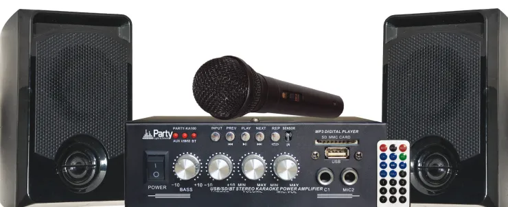 Best Karaoke Set W/Usb Mic + 2Spk Audio