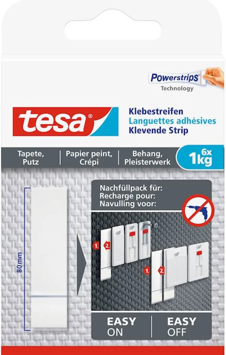 Online Languettes adhésives papier peint et plâtre (6 pcs) 1 kg Rubans Adhésif