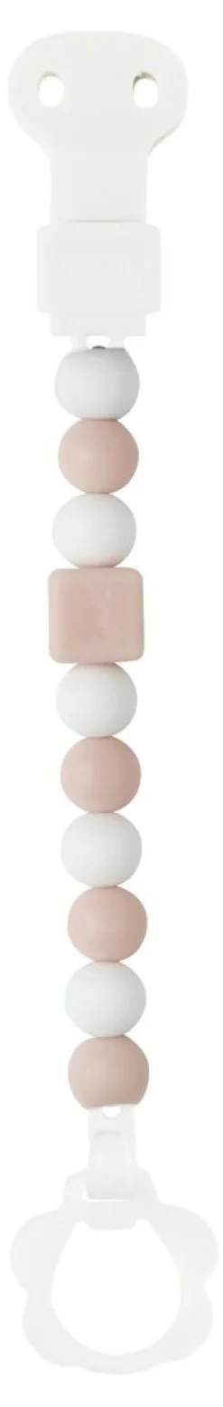 Hot Lapidou Attache sucette Silicone rose clair - blanc Peluches Et Câlins|Tétines Et Attache-tétines
