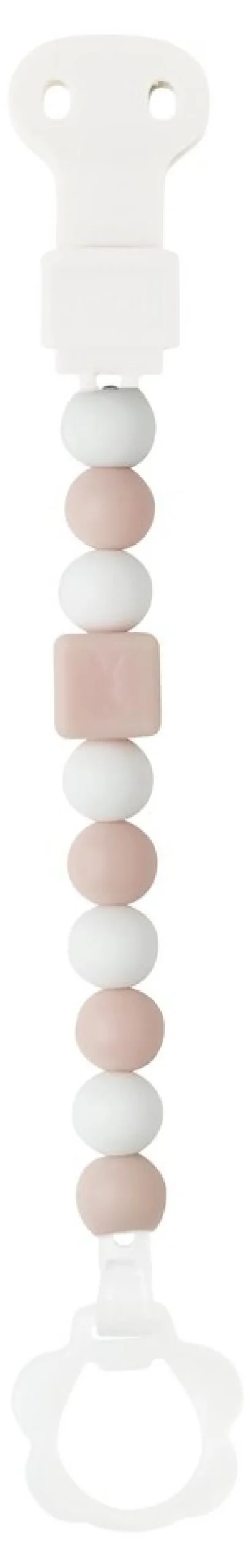 Hot Lapidou Attache sucette Silicone rose clair - blanc Peluches Et Câlins|Tétines Et Attache-tétines