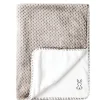 Outlet Lapidou Plaid Rose Gris/Blanc 75x100 cm Linge De Lit