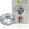 Hot LED lampe avec bouton poussoir - argent Veilleuses