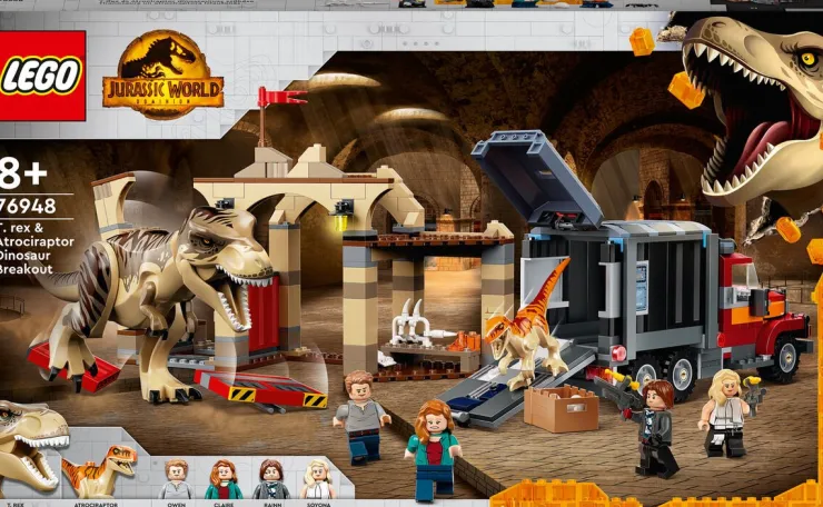 Jurassic World 76948 L'évasion du T.Rex et de l'Atrociraptor Jeux De Construction