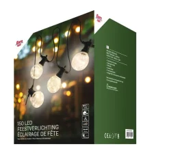 New Lumière de Fête LED - 10 Grandes Ampoules - Blanc Chaud Éclairage Extérieur|Eclairage D'ambiance