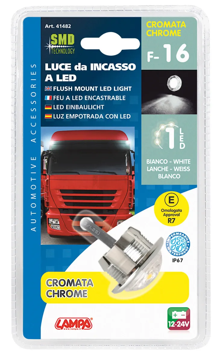 Best Lumière Led F-16 Blanc Chromé Éclairage
