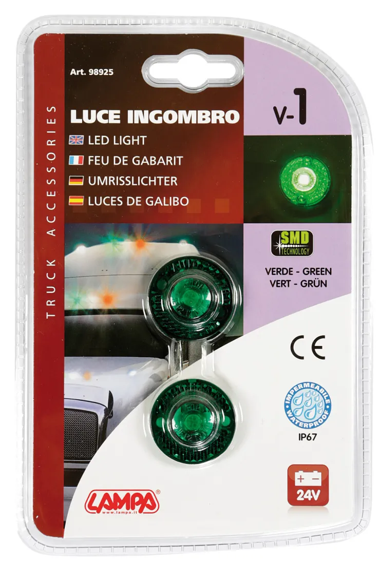 Lumière Led V-1 24V Vert Éclairage