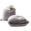 Sale Luxe plaid Sherpa gris 130x160 cm Plaids Et Couvre-lits|Coussins Et Plaids