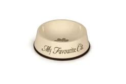 Outlet Mangeoire céramique 'My favourite cat' anthracite Gamelles