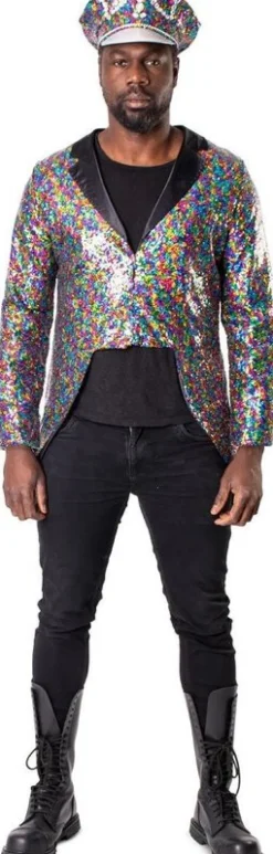 Manteau habillé à paillettes pour hommes XL/XXL Déguisements Adultes