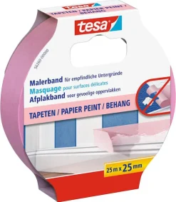 Outlet Masquage pour surfaces sensibles rose 25 m x 25 mm Rubans Adhésif